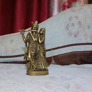 Radha Krishna Pure Brass Murti