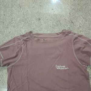 Roadster Mauve Solid T Shirt