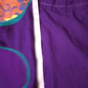 Purple embroided georgette tunic