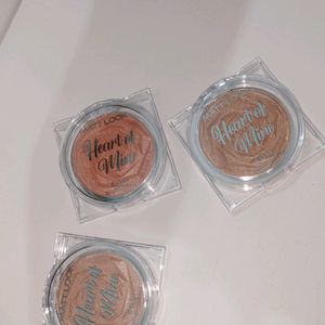 Matt Look Heart Of Mine Baked Highlighter × 3