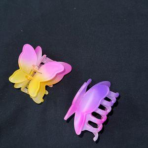 Korean Butterfly Hair Claw Clip Pack Of 2