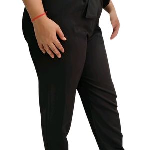 Solid black formal pant