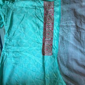 Kurta Paint Dupatta Set Cotton