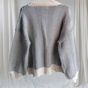 Zigzag Knit Cardigan