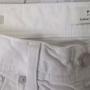 Jack And Jones Premium White Denim Shorts