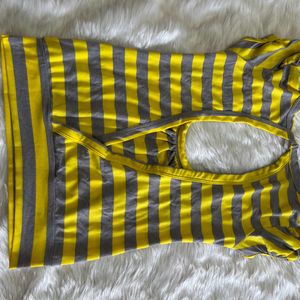 Yellow Brand New Crop Top