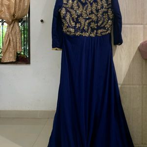 Navy Blue Ethnic Gown❤️