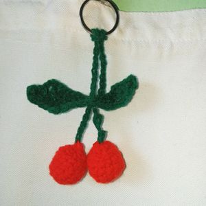 Crochet 🧶 Cherry 🍒 Keychain Fixed Price