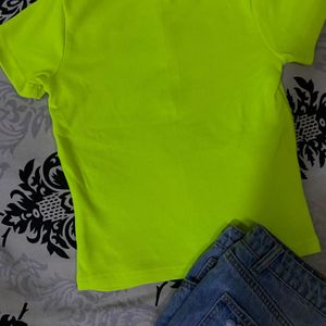 Neon Top Very Demure, And Aesthetic.(college Wear)