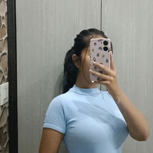 Cyan Coloured Top