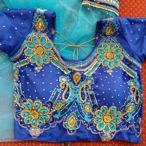 Beautiful Work Ghagra Choli Duppatta For Sale