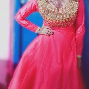 GORGEOUS 💞 PARTYWEAR GOWN OUTFIT IN HOT PINK ♥️ C