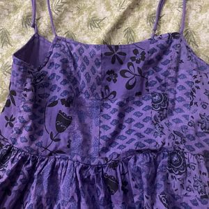 Purple Boho Print Dress