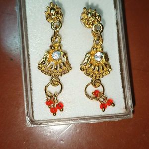 Golden Desi Style Earrings