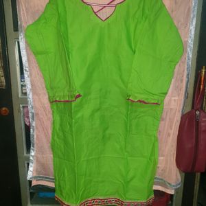 Fluorescent Green Kurta