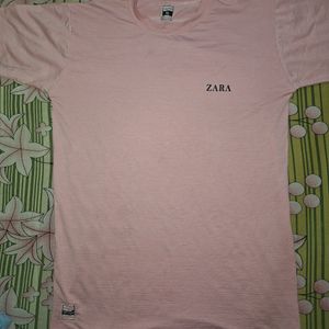 Zara Unisex Pink T-shirt