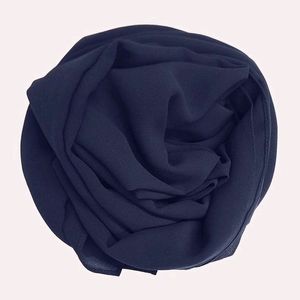 Navy blue chiffon hijab