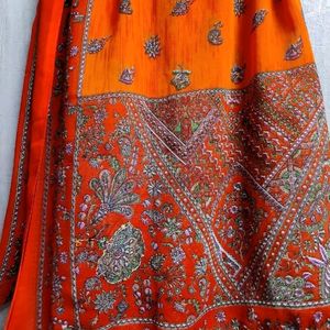 3 Pcs Orange Color Stitched Suit