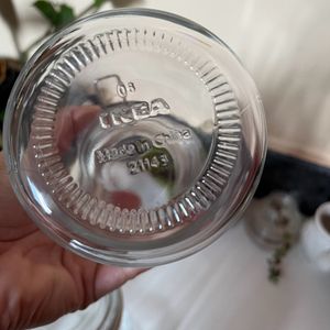 4 IKEA Glass Clip Jar