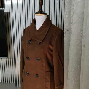 Imported Solid Brown Coat