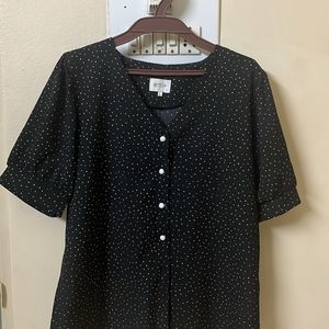 Black Shirt With White Dots