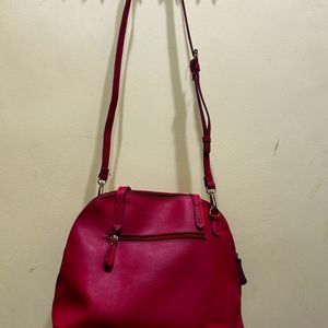 CAPRESE Red Sling Bag With Detachable Strap