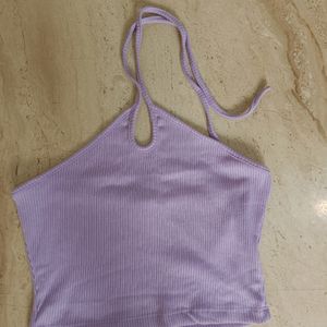 Halter Neck Purple Top