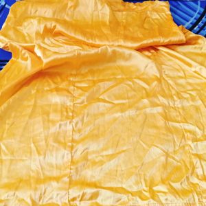 YELLOW SATIN PETICOAT