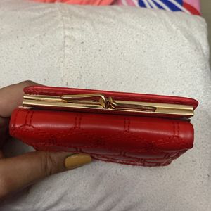 Beautiful RED COLOUR spacious Girls/womens Wallet.