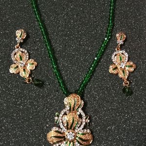 Necklace With Pendant - earings