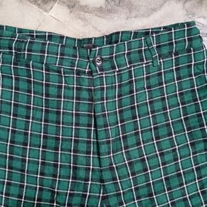 Green Checkered Pants