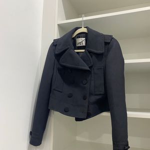 Zara Double Breasted Wool Blend Coat