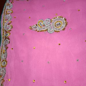 Crape Silk.... With Stone Work....