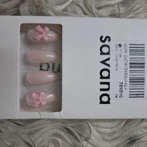 Pink Bow 3d Nails