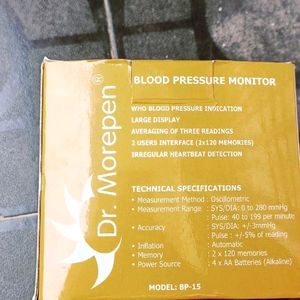 Dr Morepen BP Monitor, Working Condition