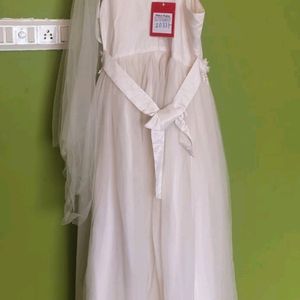 Mystery White Long Gown/New With Tag