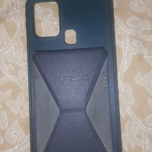 Green Silicone Phone Case With Stand And Card Hold