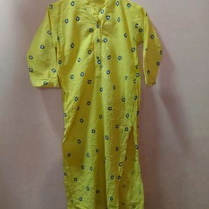 Yellow Bandhani Designed Formal kurti