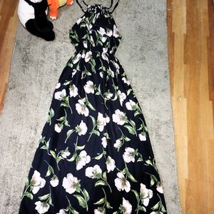 Floral Knot Midi Dress