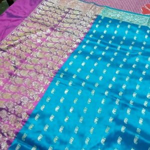 Banarashi Saree 100% Pure Silver Silk Zari Worked