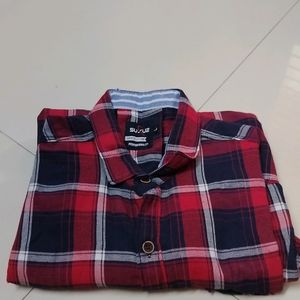 Red With Black Checked Shirt