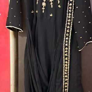 AWESOME Black Partywear SAREE GOWN