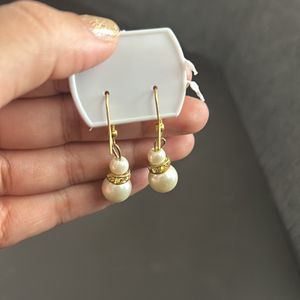 Combo Of 2- Hanging Pearl New Earring+ Necklace