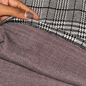 H&M Ribbed Checked Crop Top