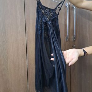 Black Sleeveless Nightdress