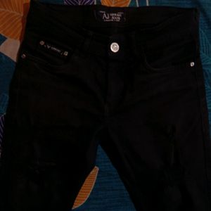 Men's Jeans Ripped Black