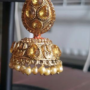 Golden Jhumka Earrings