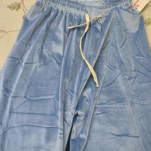 Powder Blue Velvet Pants NEW