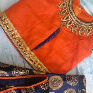 Orange AND Blue 2 Piece Set Traditional