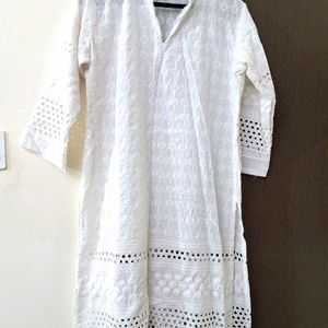 White Embroidered Kurta